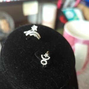 Elegant Silver Star and Crescent Rings